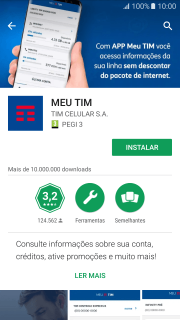 Pressione INSTALAR, e siga as indicações da tela para instalar o app. Pressione INSTALAR, e siga as indicações da tela para instalar o app.