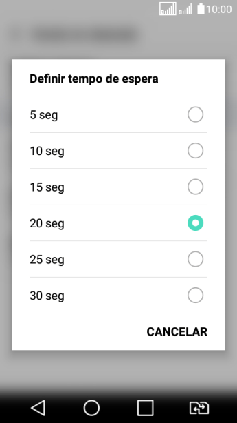 Se você encaminhar chamadas perdidas, você deve selecionar o intervalo do encaminhamento. Pressione o intervalo desejado. Se você encaminhar chamadas perdidas, você deve selecionar o intervalo do encaminhamento. Pressione o intervalo desejado.