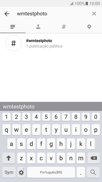 Pressione o hashtag desejado, e navegue até o post desejado. Pressione o hashtag desejado, e navegue até o post desejado.