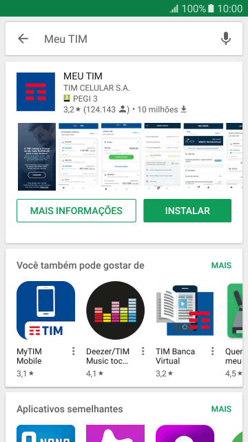 Pressione MEU TIM. Pressione MEU TIM.