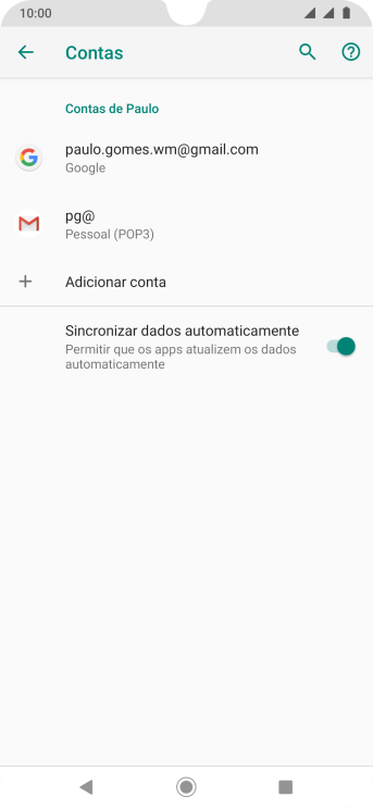 Pressione o indicador ao lado de Pressione o indicador ao lado de