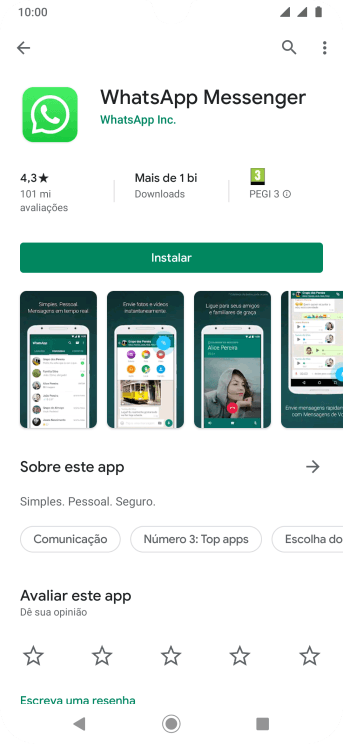 Pressione Instalar, e siga as indicações da tela para instalar o app. Pressione Instalar, e siga as indicações da tela para instalar o app.