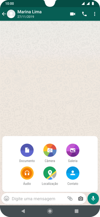 Pressione Galeria, e navegue até a pasta desejada. Pressione Galeria, e navegue até a pasta desejada.