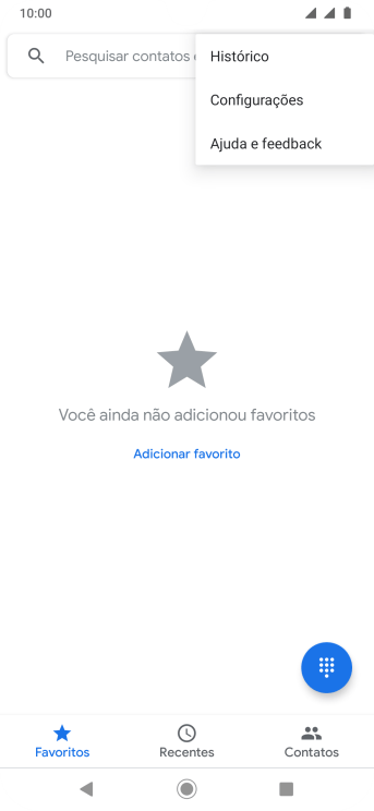 Pressione Configurações. Pressione Configurações.
