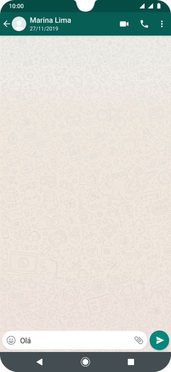 Pressione o ícone de enviar. Pressione o ícone de enviar.