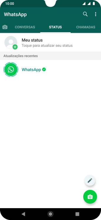 Pressione o ícone de câmera. Pressione o ícone de câmera.