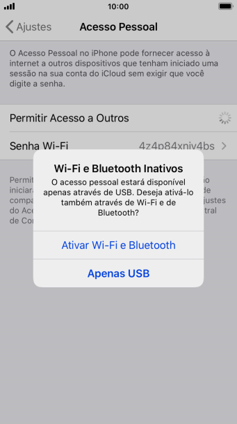 Se o Wi-Fi estiver desativado, você deve pressionar Ativar Wi-Fi e Bluetooth. Se o Wi-Fi estiver desativado, você deve pressionar Ativar Wi-Fi e Bluetooth.