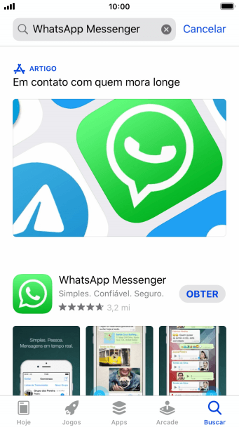 Pressione WhatsApp Messenger. Pressione WhatsApp Messenger.