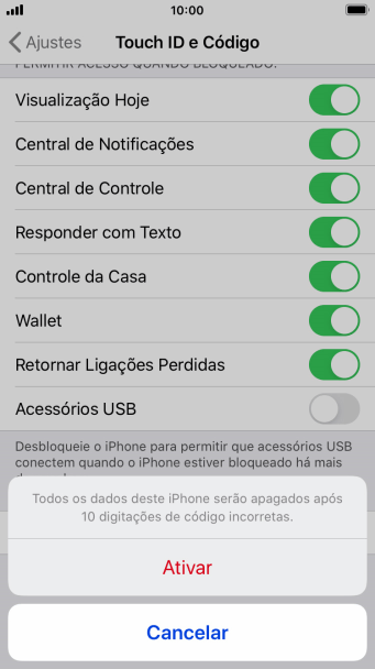 Se você quiser ativar a função, deve pressionar Ativar. Se você quiser ativar a função, deve pressionar Ativar.