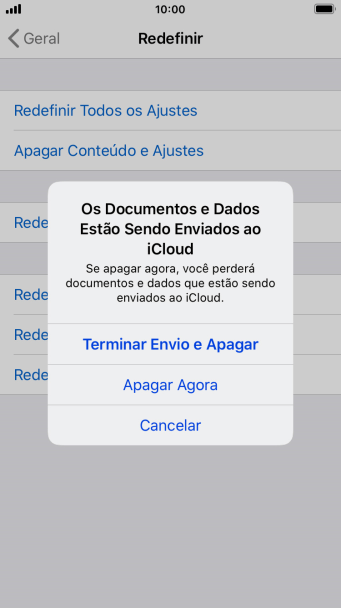 Pressione a configuração desejada. Pressione a configuração desejada.
