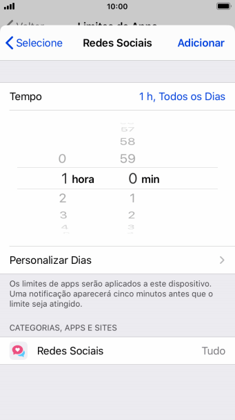 Pressione Personalizar Dias. Pressione Personalizar Dias.