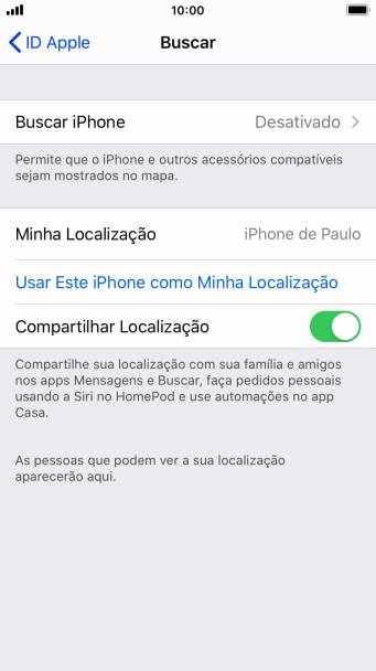 Pressione Buscar iPhone. Pressione Buscar iPhone.