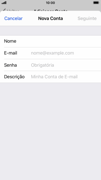 Pressione E-mail, e digite o endereço de e-mail. Pressione E-mail, e digite o endereço de e-mail.