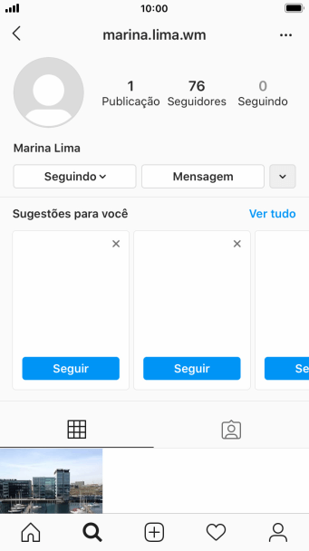 Pressione o ícone de busca. Pressione o ícone de busca.