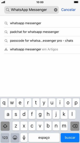 Digite WhatsApp Messenger, e pressione buscar. Digite WhatsApp Messenger, e pressione buscar.