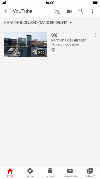 Pressione o ícone de busca. Pressione o ícone de busca.