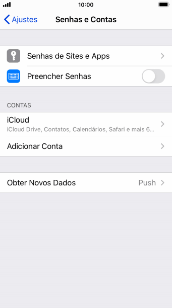 Pressione Adicionar Conta. Pressione Adicionar Conta.