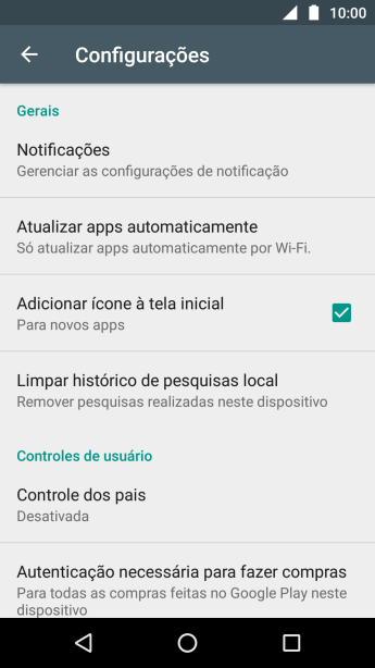 Pressione Atualizar apps automaticamente. Pressione Atualizar apps automaticamente.