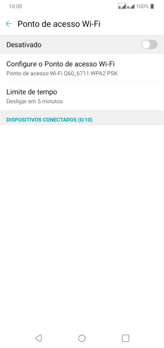 Pressione Configure o Ponto de acesso Wi-Fi. Pressione Configure o Ponto de acesso Wi-Fi.