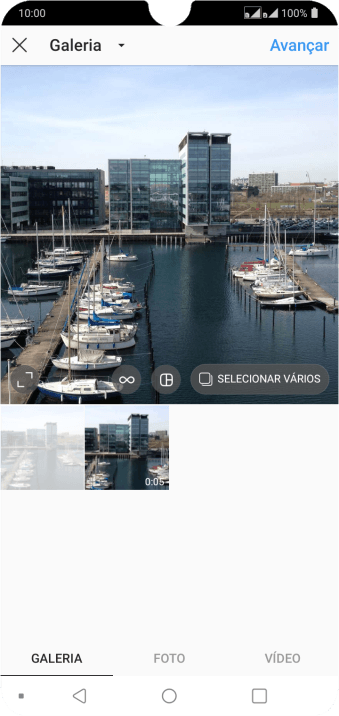 Pressione GALERIA, e navegue até a pasta desejada. Pressione GALERIA, e navegue até a pasta desejada.