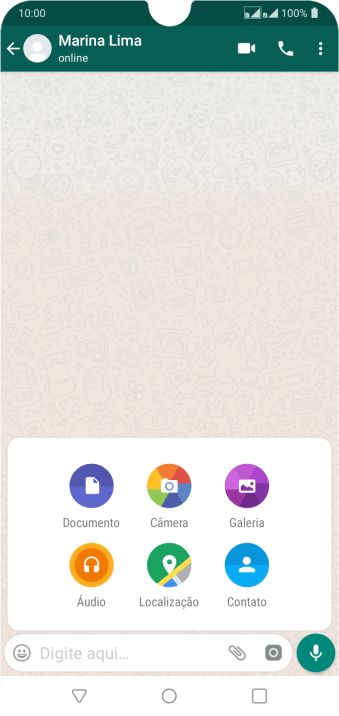 Pressione Galeria, e navegue até a pasta desejada. Pressione Galeria, e navegue até a pasta desejada.