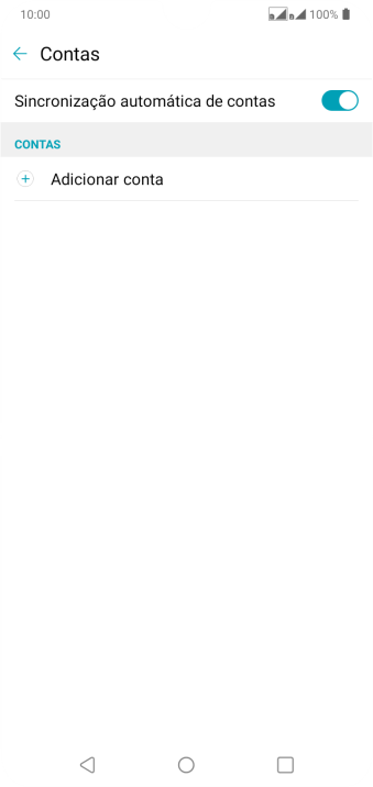 Pressione Adicionar conta. Pressione Adicionar conta.