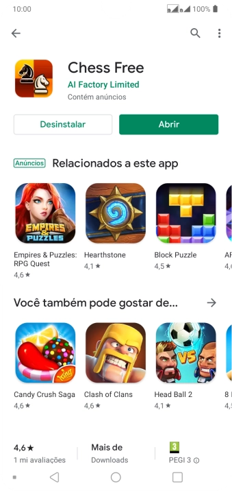 Pressione a tecla de início para finalizar e voltar à tela inicial. Pressione a tecla de início para finalizar e voltar à tela inicial.