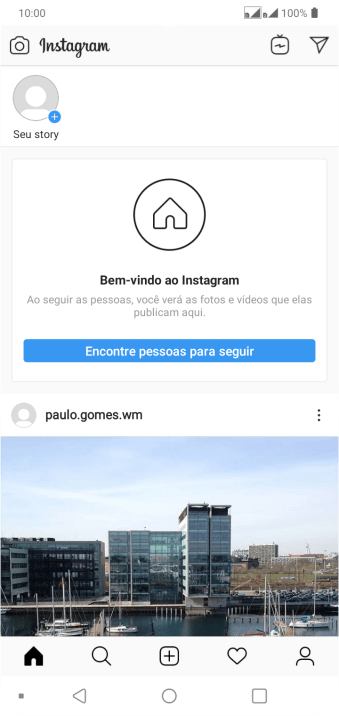 Pressione o ícone de busca. Pressione o ícone de busca.