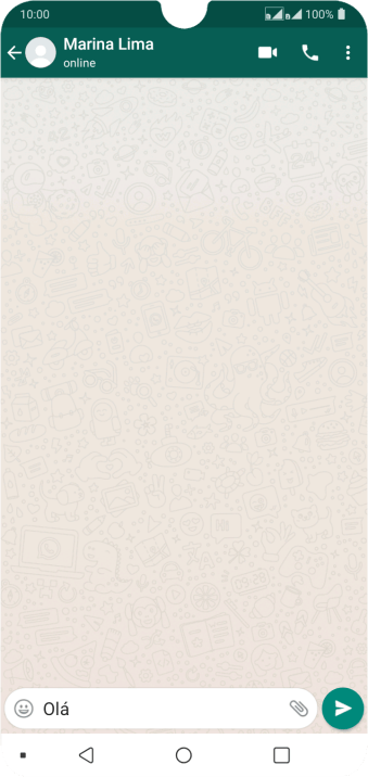 Pressione o ícone de enviar. Pressione o ícone de enviar.