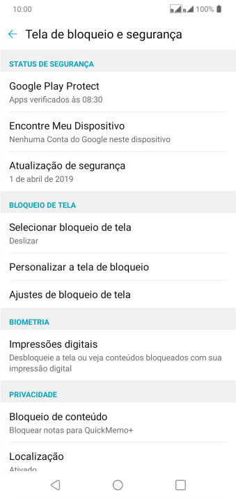 Pressione Impressões digitais. Pressione Impressões digitais.