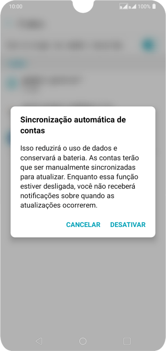 Pressione DESATIVAR para desativar a função. Pressione DESATIVAR para desativar a função.