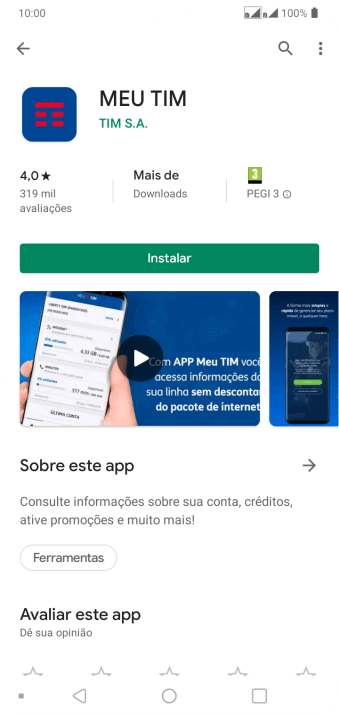 Pressione Instalar, e siga as indicações da tela para instalar o app. Pressione Instalar, e siga as indicações da tela para instalar o app.