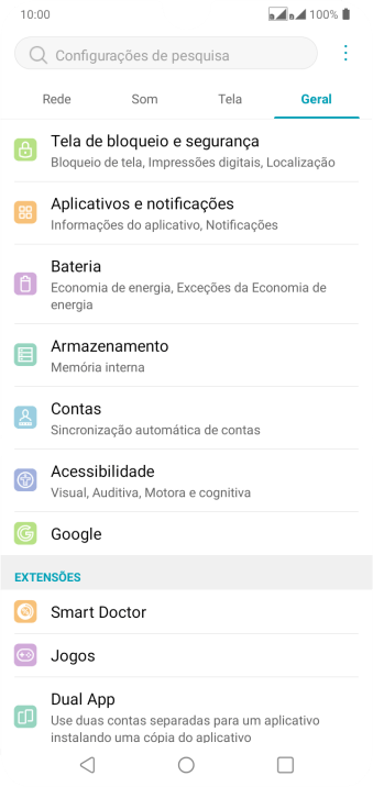 Pressione Tela de bloqueio e segurança. Pressione Tela de bloqueio e segurança.