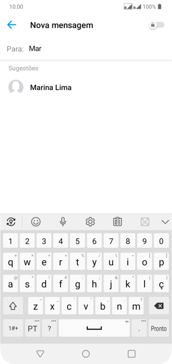 Pressione o contato desejado. Pressione o contato desejado.