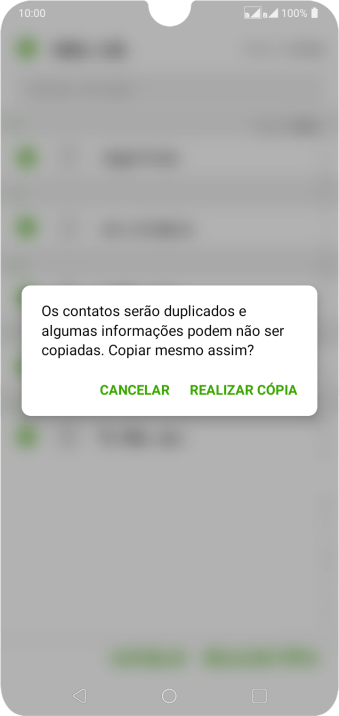 Pressione REALIZAR CÓPIA. Pressione REALIZAR CÓPIA.