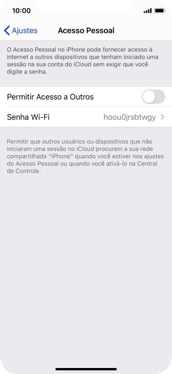Pressione Senha Wi-Fi, e digite a senha desejada. Pressione Senha Wi-Fi, e digite a senha desejada.
