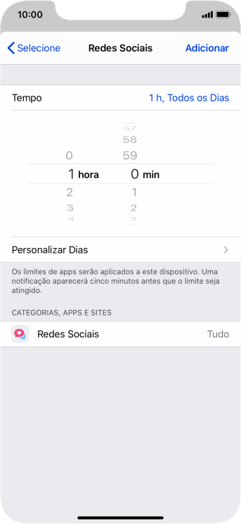 Pressione Personalizar Dias. Pressione Personalizar Dias.