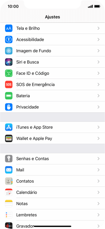 Pressione Face ID e Código. Pressione Face ID e Código.