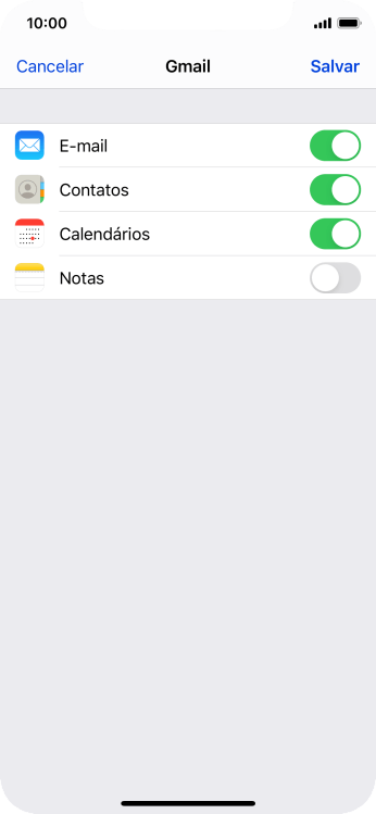 Se a tela mostrar essa imagem, sua conta foi reconhecida e configurada automaticamente. Siga as instruções da tela para inserir mais informações e finalizar a configuração. Se a tela mostrar essa imagem, sua conta foi reconhecida e configurada automaticamente. Siga as instruções da tela para inserir mais informações e finalizar a configuração.