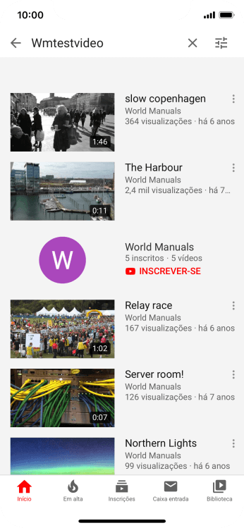 Pressione o vídeo desejado. Pressione o vídeo desejado.