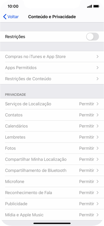 Pressione o indicador ao lado de Pressione o indicador ao lado de