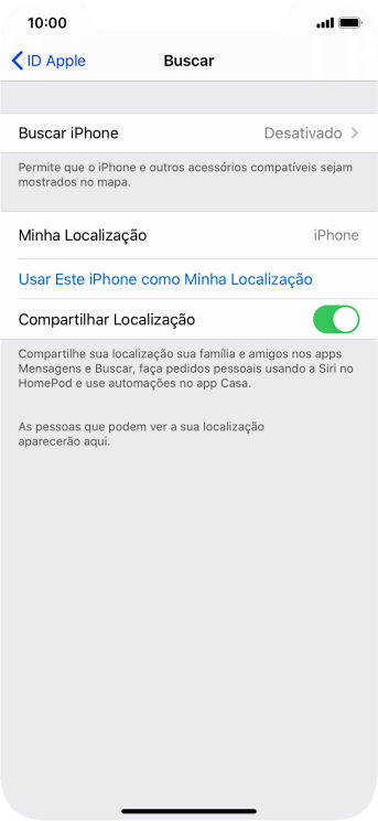 Pressione Buscar iPhone. Pressione Buscar iPhone.