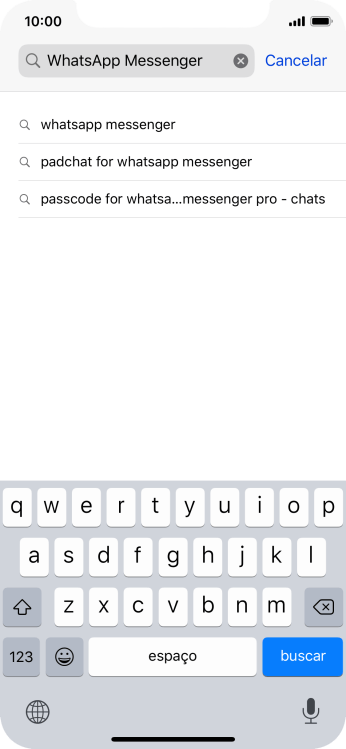 Digite WhatsApp Messenger, e pressione buscar. Digite WhatsApp Messenger, e pressione buscar.