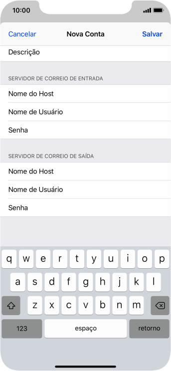 Pressione Salvar. Sua conta de e-mail agora está configurada. Se você quiser selecionar configurações adicionais de servidores de entrada e de saída, você deve seguir os seguintes passos. Pressione Salvar. Sua conta de e-mail agora está configurada. Se você quiser selecionar configurações adicionais de servidores de entrada e de saída, você deve seguir os seguintes passos.