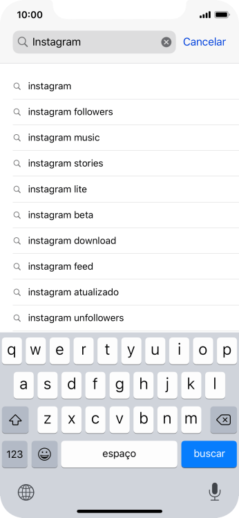Digite Instagram, e pressione buscar. Digite Instagram, e pressione buscar.