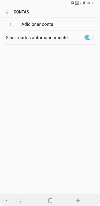 Pressione Adicionar conta. Pressione Adicionar conta.