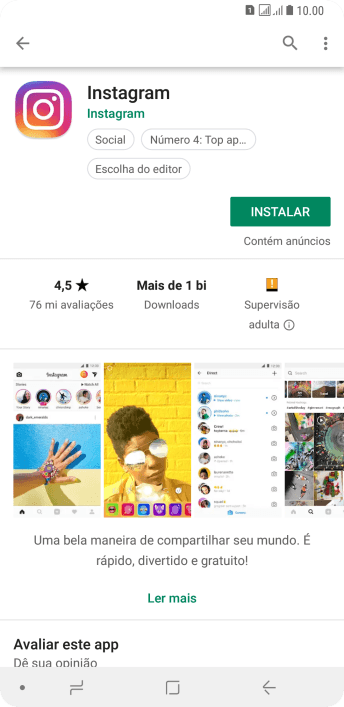 Pressione INSTALAR, e siga as indicações da tela para instalar o app. Pressione INSTALAR, e siga as indicações da tela para instalar o app.