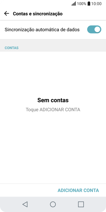 Pressione ADICIONAR CONTA. Pressione ADICIONAR CONTA.