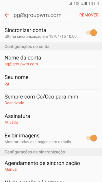 Pressione Sincronizar conta para ativar a função. Pressione Sincronizar conta para ativar a função.