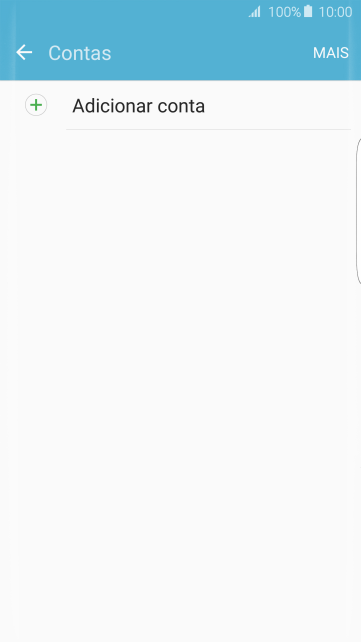 Pressione Adicionar conta. Pressione Adicionar conta.